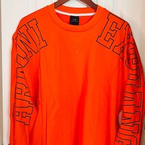 Armani Exchange Men's Orange Sweatshirt size XL
